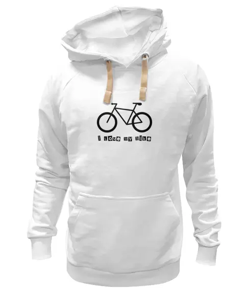 Заказать премиальную одежду в Москве. Толстовка Wearcraft Premium унисекс I Love My Bike от Виктория - готовые дизайны и нанесение принтов.
