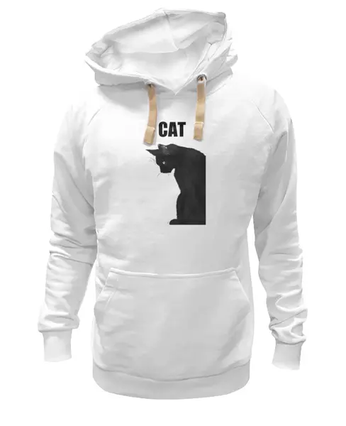 Заказать премиальную одежду в Москве. Толстовка Wearcraft Premium унисекс Чёрный кот от Виктор Гришин - готовые дизайны и нанесение принтов.