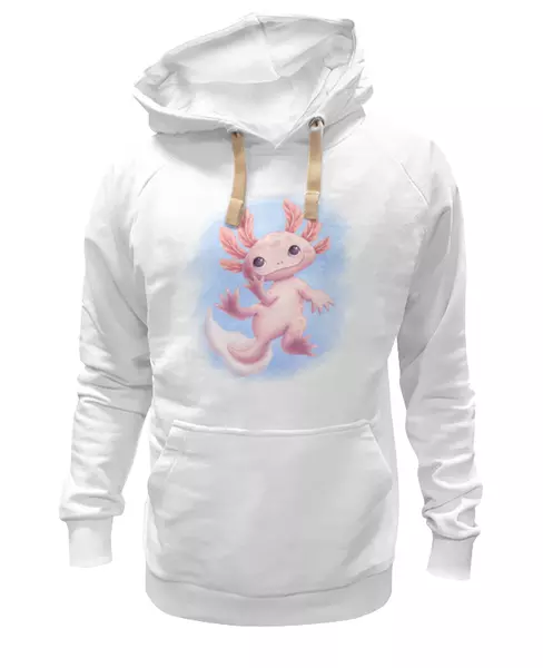 Заказать премиальную одежду в Москве. Толстовка Wearcraft Premium унисекс Обаятельный аксолотль от tigerda  - готовые дизайны и нанесение принтов.