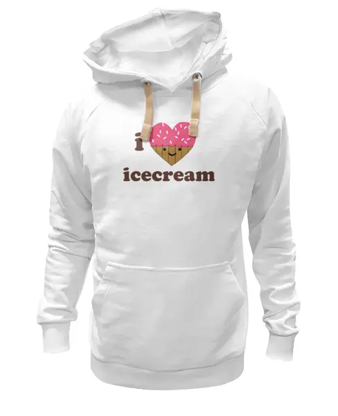 Заказать толстовку в Москве. Толстовка Wearcraft Premium унисекс i love icecream от cherdantcev - готовые дизайны и нанесение принтов.