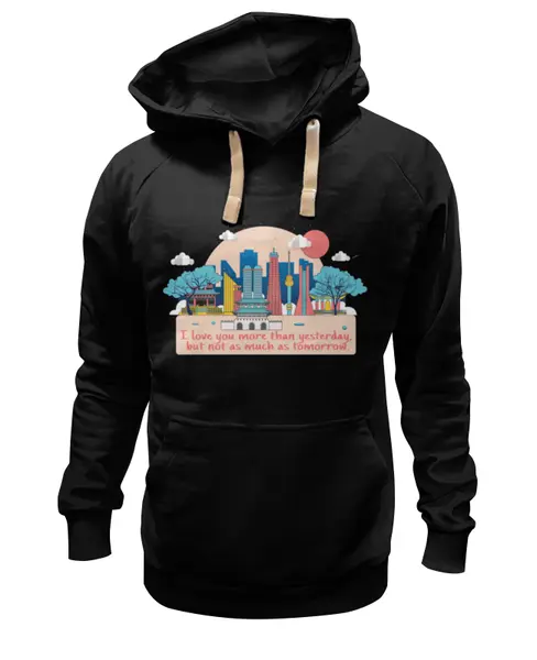 Заказать премиальную одежду в Москве. Толстовка Wearcraft Premium унисекс Seoul love от Анастасия - готовые дизайны и нанесение принтов.