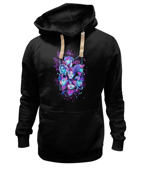 Заказать премиальную одежду в Москве. Толстовка Wearcraft Premium унисекс BTS (k-pop)  от geekbox - готовые дизайны и нанесение принтов.