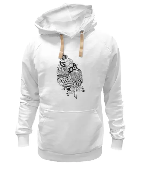 Заказать премиальную одежду в Москве. Толстовка Wearcraft Premium унисекс Doodle-лист от Юлия Рытикова - готовые дизайны и нанесение принтов.