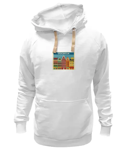 Заказать премиальную одежду в Москве. Толстовка Wearcraft Premium унисекс Старинные дома Стокгольма от sergey48 - готовые дизайны и нанесение принтов.