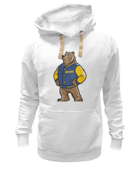 Заказать премиальную одежду в Москве. Толстовка Wearcraft Premium унисекс Медведь от fanart - готовые дизайны и нанесение принтов.