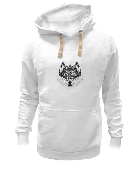 Заказать премиальную одежду в Москве. Толстовка Wearcraft Premium унисекс Волк Стилизация от Виктор Гришин - готовые дизайны и нанесение принтов.