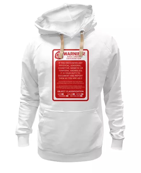 Заказать премиальную одежду в Москве. Толстовка Wearcraft Premium унисекс SCP Foundation от geekbox - готовые дизайны и нанесение принтов.