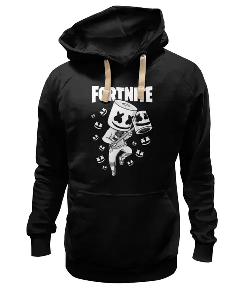 Заказать премиальную одежду в Москве. Толстовка Wearcraft Premium унисекс Fortnite, Marshmello от geekbox - готовые дизайны и нанесение принтов.
