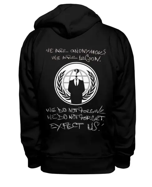Заказать премиальную одежду в Москве. Толстовка Wearcraft Premium унисекс Anonimous от Алекс_ - готовые дизайны и нанесение принтов.