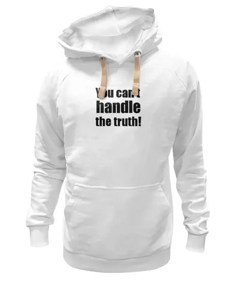 Заказать премиальную одежду в Москве. Толстовка Wearcraft Premium унисекс You can't handle the truth от KinoArt - готовые дизайны и нанесение принтов.