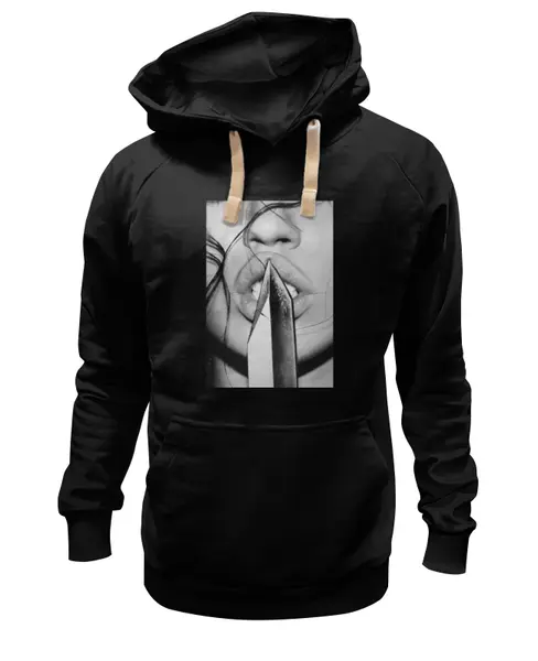 Заказать премиальную одежду в Москве. Толстовка Wearcraft Premium унисекс Девушка с ножом  от efwicked - готовые дизайны и нанесение принтов.