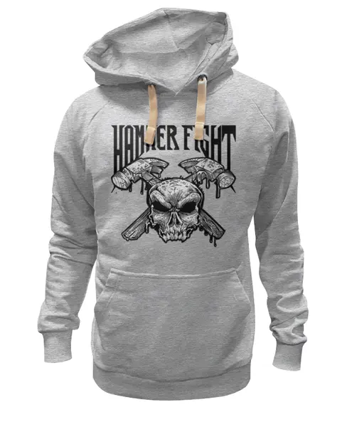 Заказать премиальную одежду в Москве. Толстовка Wearcraft Premium унисекс Hammer Fight от Leichenwagen - готовые дизайны и нанесение принтов.