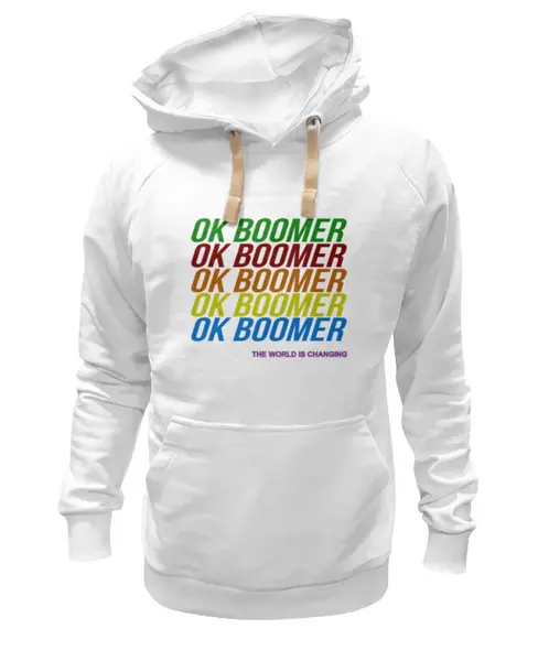 Заказать толстовку в Москве. Толстовка Wearcraft Premium унисекс Ok Boomer от DESIGNER   - готовые дизайны и нанесение принтов.