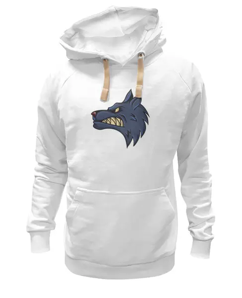 Заказать премиальную одежду в Москве. Толстовка Wearcraft Premium унисекс Angry Wolf от Polilog - готовые дизайны и нанесение принтов.