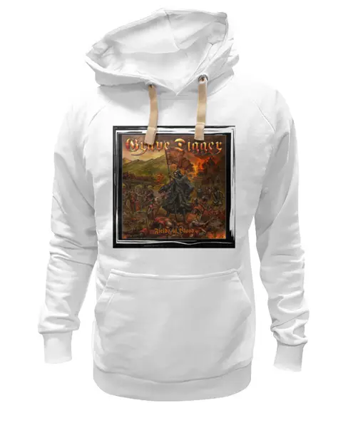 Заказать премиальную одежду в Москве. Толстовка Wearcraft Premium унисекс Grave Digger band от Leichenwagen - готовые дизайны и нанесение принтов.