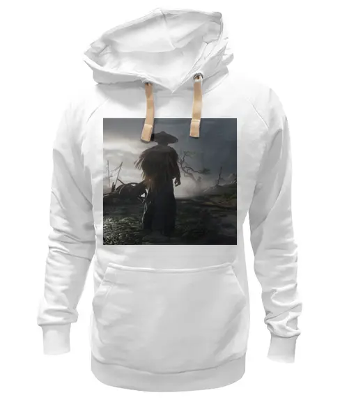 Заказать премиальную одежду в Москве. Толстовка Wearcraft Premium унисекс Ghost of Tsushima от GeekFox  - готовые дизайны и нанесение принтов.