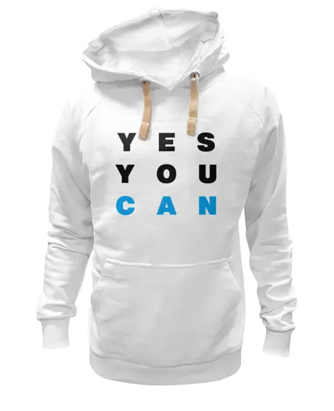 Заказать премиальную одежду в Москве. Толстовка Wearcraft Premium унисекс YES YOU CAN от Startech.vc  - готовые дизайны и нанесение принтов.