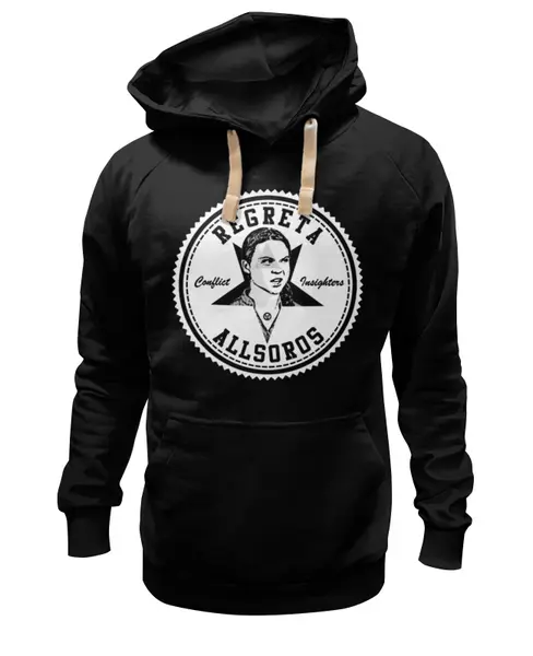 Заказать премиальную одежду в Москве. Толстовка Wearcraft Premium унисекс Regreta ALLSOROS hoodie от artwithaim8@gmail.com - готовые дизайны и нанесение принтов.