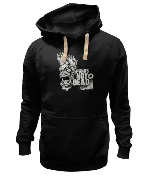 Заказать премиальную одежду в Москве. Толстовка Wearcraft Premium унисекс Punks Not Dead от Leichenwagen - готовые дизайны и нанесение принтов.