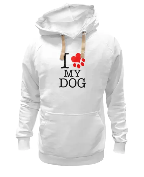 Заказать толстовку в Москве. Толстовка Wearcraft Premium унисекс I love my dog  от ПРИНТЫ ПЕЧАТЬ  - готовые дизайны и нанесение принтов.