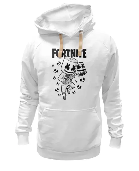 Заказать премиальную одежду в Москве. Толстовка Wearcraft Premium унисекс Fortnite, Marshmello от geekbox - готовые дизайны и нанесение принтов.