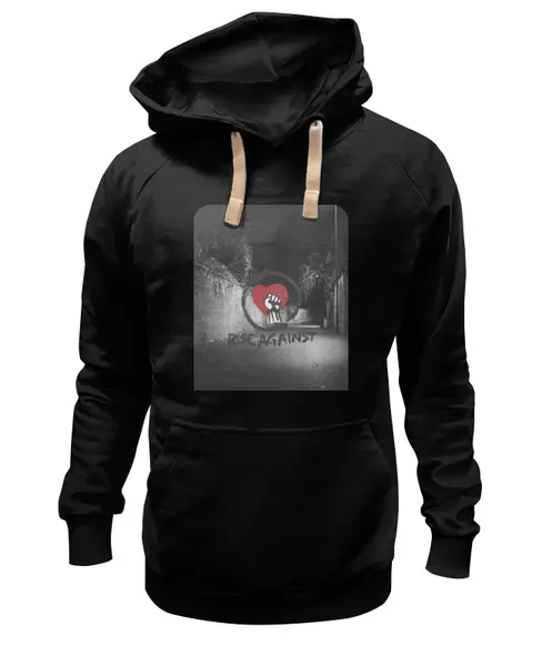 Заказать премиальную одежду в Москве. Толстовка Wearcraft Premium унисекс Rise Against - logo от Денис - готовые дизайны и нанесение принтов.