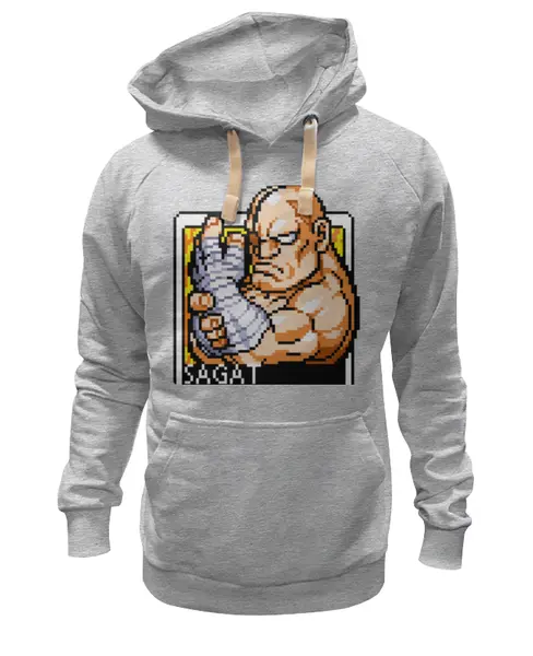 Заказать толстовку в Москве. Толстовка Wearcraft Premium унисекс Street Fighter Sagat Hoodie от StreetMag - готовые дизайны и нанесение принтов.