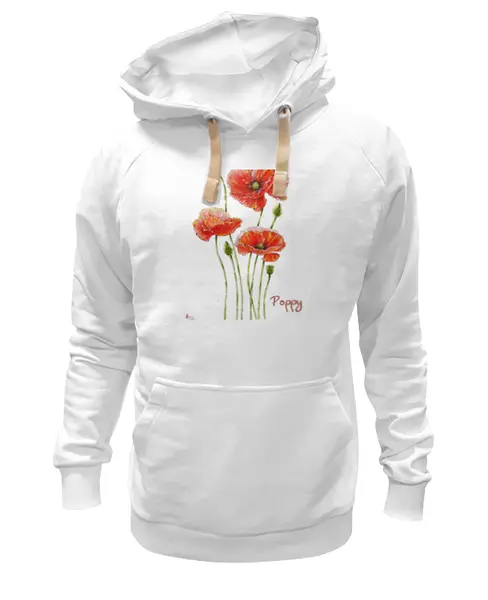Заказать премиальную одежду в Москве. Толстовка Wearcraft Premium унисекс Красные маки от Aleksa - готовые дизайны и нанесение принтов.