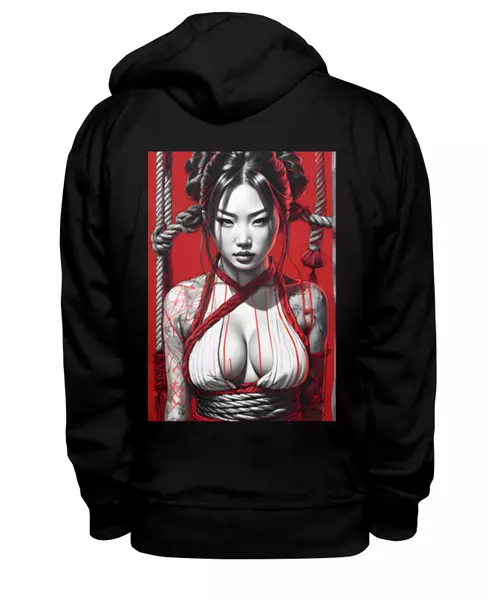 Заказать премиальную одежду в Москве. Толстовка Wearcraft Premium унисекс Crazy шибари от Дэйки Като: kato.see.ru - готовые дизайны и нанесение принтов.