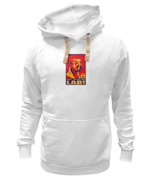 Заказать премиальную одежду в Москве. Толстовка Wearcraft Premium унисекс Собака: YELLOW LAB от Виктор Гришин - готовые дизайны и нанесение принтов.