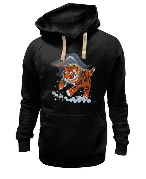 Заказать премиальную одежду в Москве. Толстовка Wearcraft Premium унисекс АМУРСКИЙ ТИГР от ELENA ZHARINOVA - готовые дизайны и нанесение принтов.