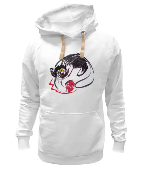 Заказать премиальную одежду в Москве. Толстовка Wearcraft Premium унисекс Кот  Caprediem от Alex Vulgarix - готовые дизайны и нанесение принтов.