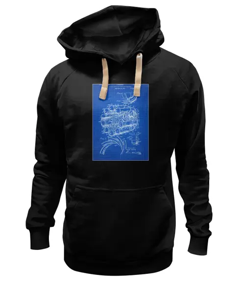 Заказать премиальную одежду в Москве. Толстовка Wearcraft Premium унисекс Двигатель самолета от CoolDesign - готовые дизайны и нанесение принтов.
