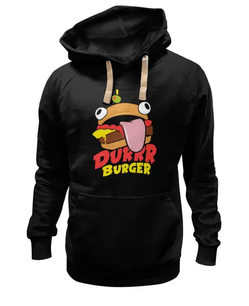 Заказать премиальную одежду в Москве. Толстовка Wearcraft Premium унисекс Fortnite Durrr Burger от geekbox - готовые дизайны и нанесение принтов.