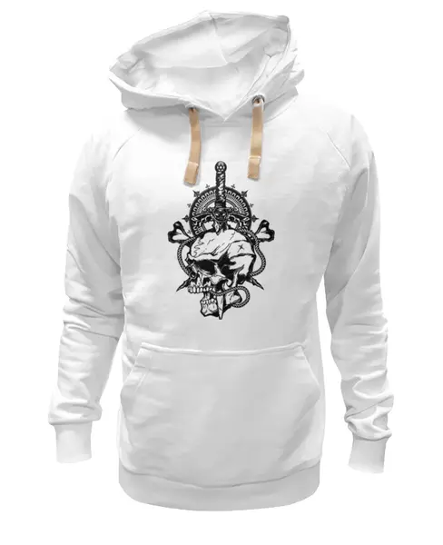 Заказать премиальную одежду в Москве. Толстовка Wearcraft Premium унисекс Skull от direktar94 - готовые дизайны и нанесение принтов.