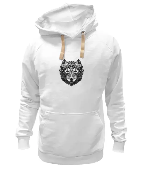 Заказать премиальную одежду в Москве. Толстовка Wearcraft Premium унисекс Волк Стилизация от Виктор Гришин - готовые дизайны и нанесение принтов.
