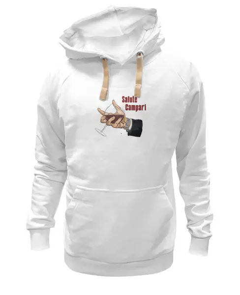 Заказать премиальную одежду в Москве. Толстовка Wearcraft Premium унисекс Salute Campari от mickeylangelololo@gmail.com - готовые дизайны и нанесение принтов.