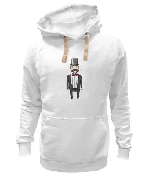 Заказать премиальную одежду в Москве. Толстовка Wearcraft Premium унисекс Джентльмен в костюме от merion_merion - готовые дизайны и нанесение принтов.