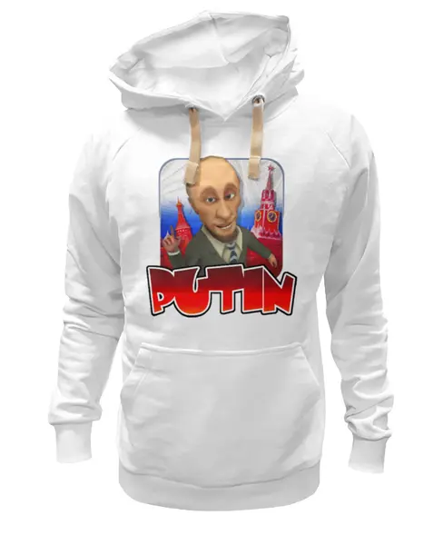 Заказать премиальную одежду в Москве. Толстовка Wearcraft Premium унисекс Putin от Leichenwagen - готовые дизайны и нанесение принтов.
