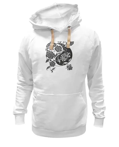 Заказать премиальную одежду в Москве. Толстовка Wearcraft Premium унисекс Инь и Янь из цветов от taalina - готовые дизайны и нанесение принтов.