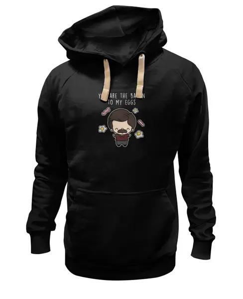 Заказать премиальную одежду в Москве. Толстовка Wearcraft Premium унисекс Рон Свонсон (Бекон) от trugift - готовые дизайны и нанесение принтов.