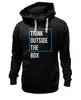 Заказать премиальную одежду в Москве. Толстовка Wearcraft Premium унисекс Think outside the box от Startech.vc  - готовые дизайны и нанесение принтов.