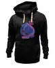 Заказать премиальную одежду в Москве. Толстовка Wearcraft Premium унисекс Glitch Space Cat от Павел Павел - готовые дизайны и нанесение принтов.