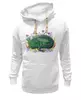 Заказать премиальную одежду в Москве. Толстовка Wearcraft Premium унисекс Зеленый дракон в листьях от tigerda  - готовые дизайны и нанесение принтов.