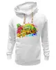 Заказать премиальную одежду в Москве. Толстовка Wearcraft Premium унисекс Хамелеон с цветами в пятнах краски. от Zorgo-Art  - готовые дизайны и нанесение принтов.