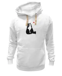 Заказать премиальную одежду в Москве. Толстовка Wearcraft Premium унисекс Кот, мечтающий о Любви от Виктор Гришин - готовые дизайны и нанесение принтов.