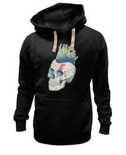 Заказать толстовку в Москве. Толстовка Wearcraft Premium унисекс Череп Панка от skull - готовые дизайны и нанесение принтов.