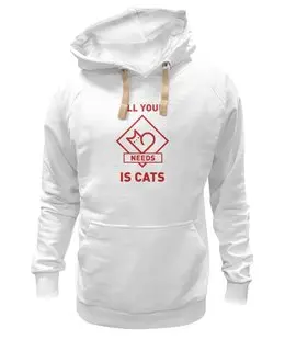 Заказать толстовку в Москве. Толстовка Wearcraft Premium унисекс All your needs is cats от catification - готовые дизайны и нанесение принтов.