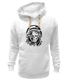 Заказать премиальную одежду в Москве. Толстовка Wearcraft Premium унисекс скелет в скафандре от торгаш - готовые дизайны и нанесение принтов.