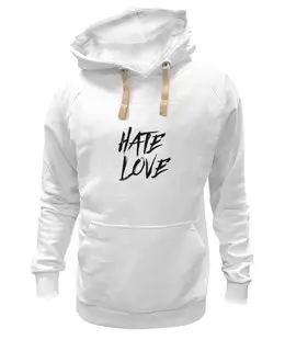 Заказать толстовку в Москве. Толстовка Wearcraft Premium унисекс Рэпер FACE Hate Love от philipp53@yandex.ru - готовые дизайны и нанесение принтов.